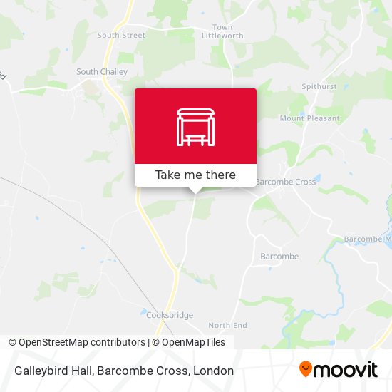 Galleybird Hall, Barcombe Cross map