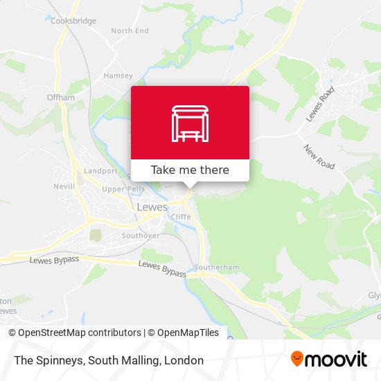 The Spinneys, South Malling map