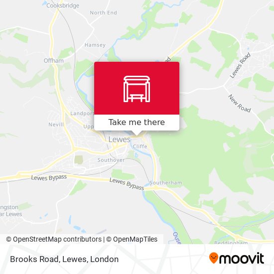 Brooks Road, Lewes map