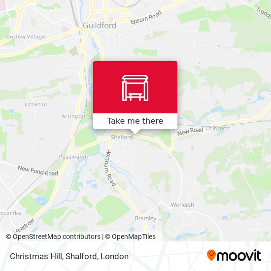 Christmas Hill, Shalford map