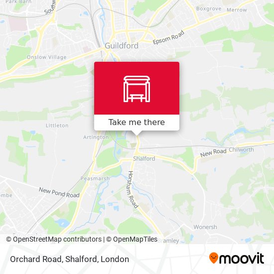 Orchard Road, Shalford map