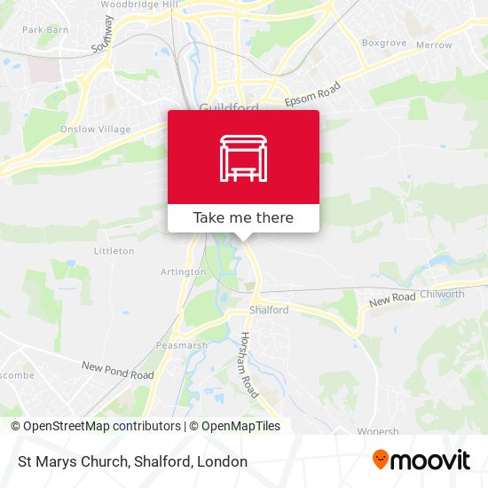 St Marys Church, Shalford map