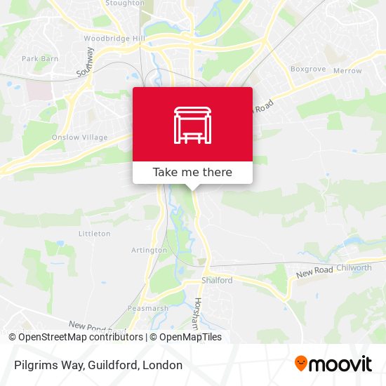 Pilgrims Way, Guildford map