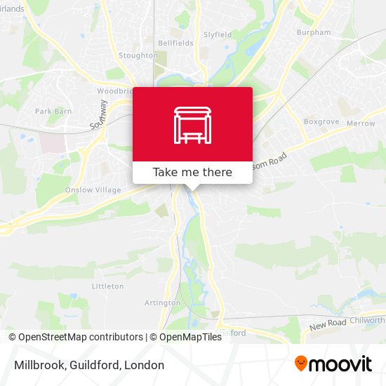 Millbrook, Guildford map