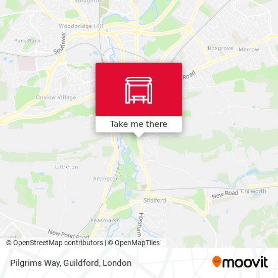Pilgrims Way, Guildford map
