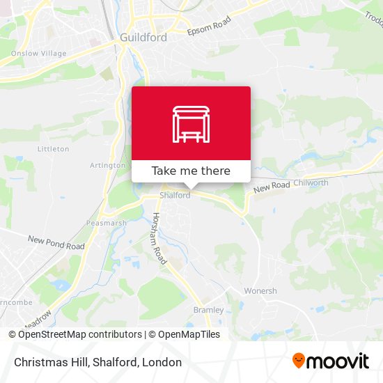 Christmas Hill, Shalford map