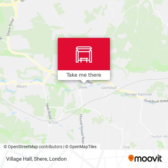 Village Hall, Shere map