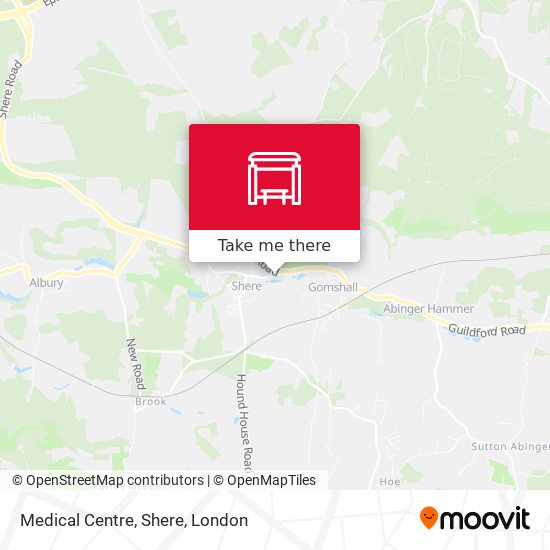 Medical Centre, Shere map