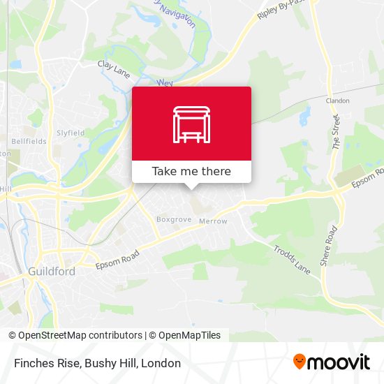 Finches Rise, Bushy Hill map