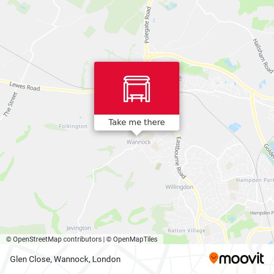 Glen Close, Wannock map