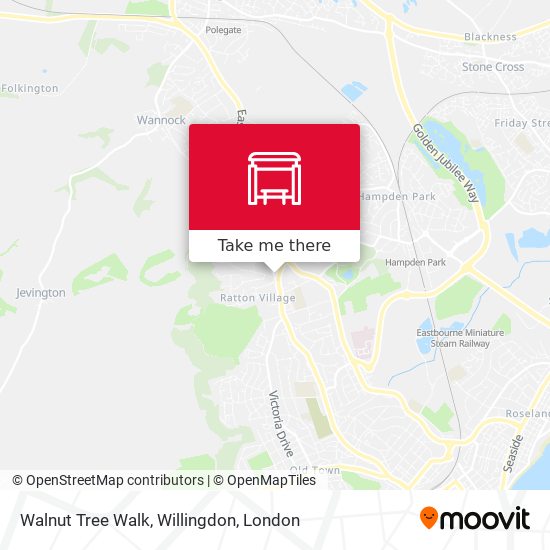 Walnut Tree Walk, Willingdon map