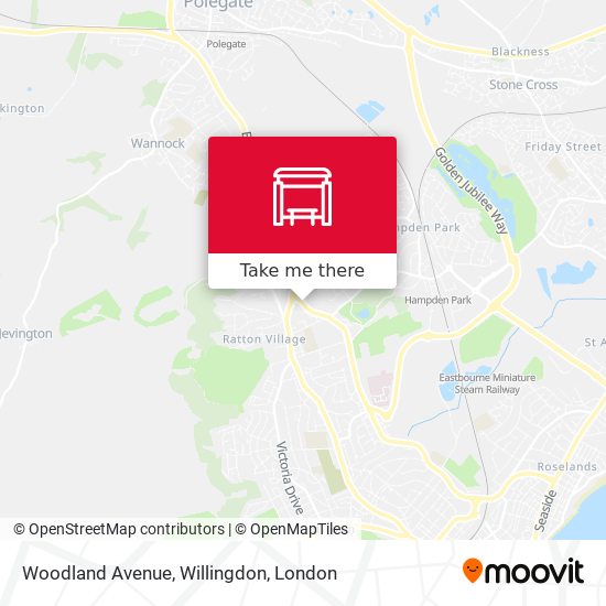 Woodland Avenue, Willingdon map