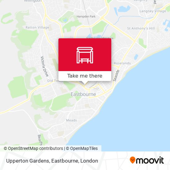 Upperton Gardens, Eastbourne map
