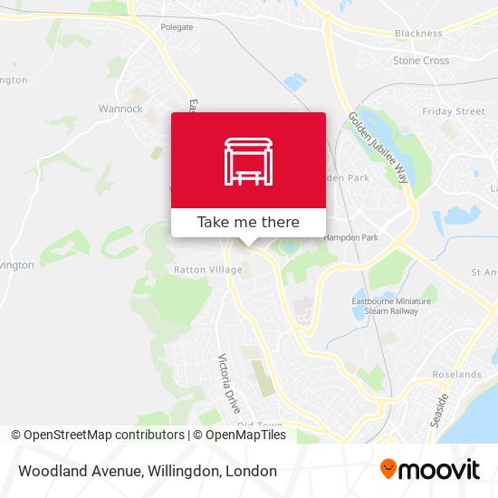 Woodland Avenue, Willingdon map