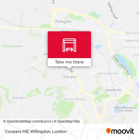 Coopers Hill, Willingdon map