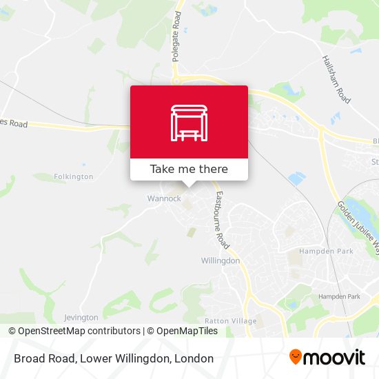 Broad Road, Lower Willingdon map