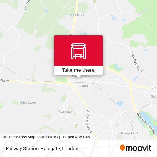 Railway Station, Polegate map