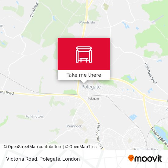 Victoria Road, Polegate map