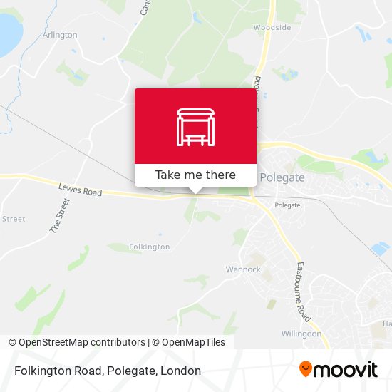 Folkington Road, Polegate map