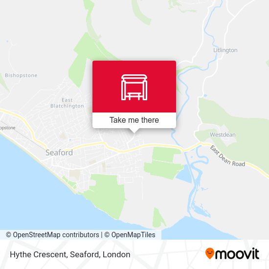 Hythe Crescent, Seaford map