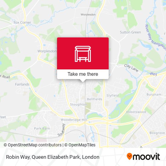 Robin Way, Queen Elizabeth Park map