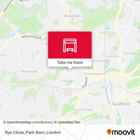 Rye Close, Park Barn map