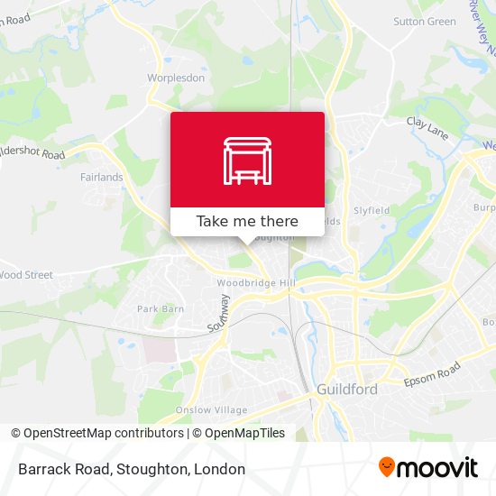 Barrack Road, Stoughton map