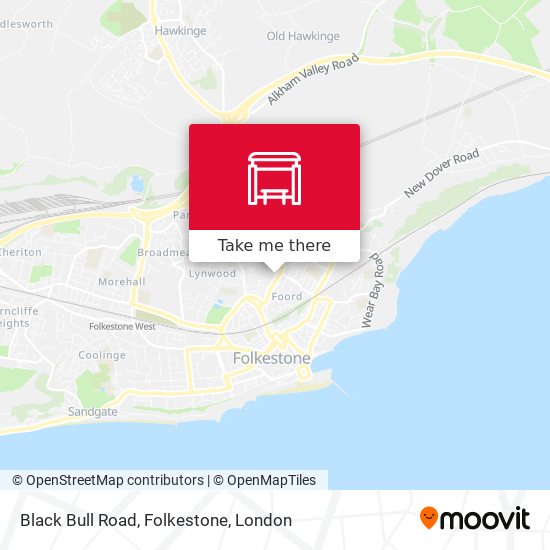 Black Bull Road, Folkestone map