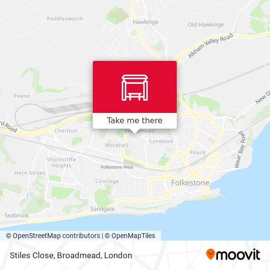 Stiles Close, Broadmead map