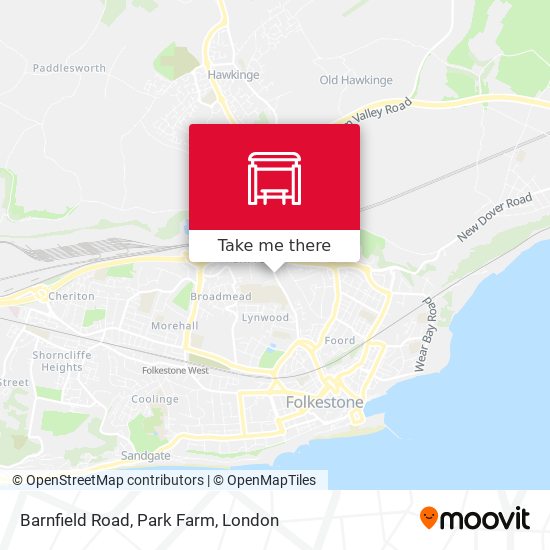 Barnfield Road, Park Farm map