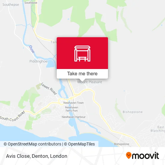 Avis Close, Denton map