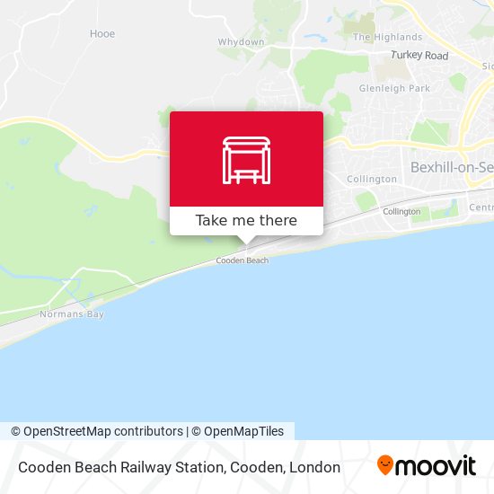 Cooden Beach Railway Station, Cooden map