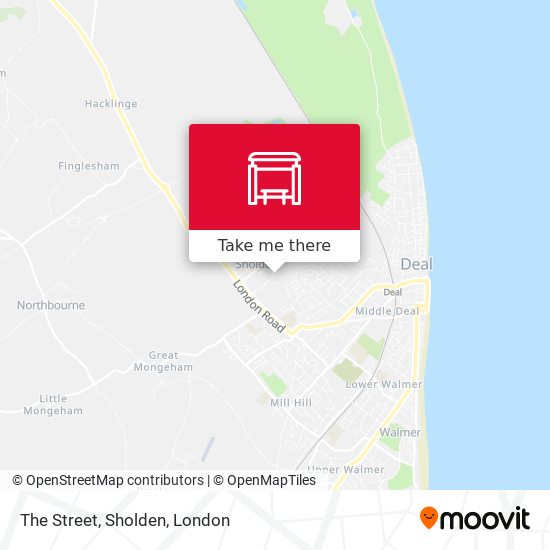 The Street, Sholden map
