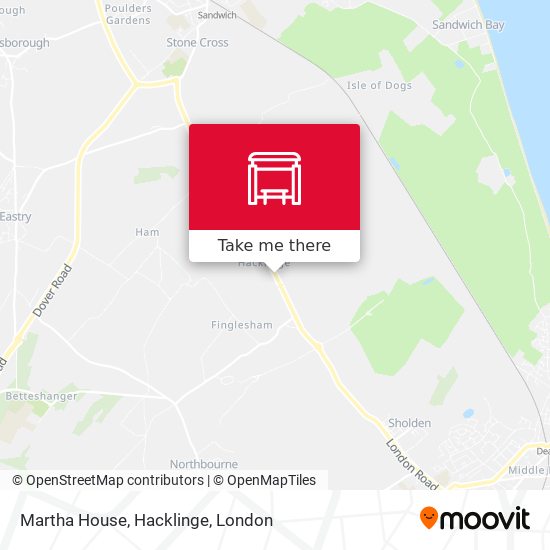 Martha House, Hacklinge map