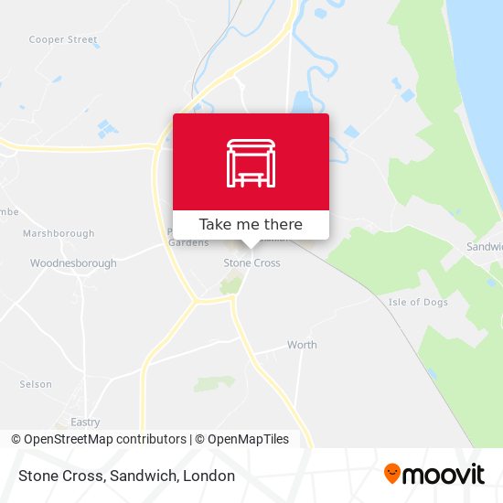 Stone Cross, Sandwich map