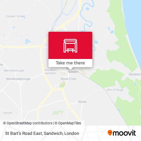 St Bart's Road East, Sandwich map