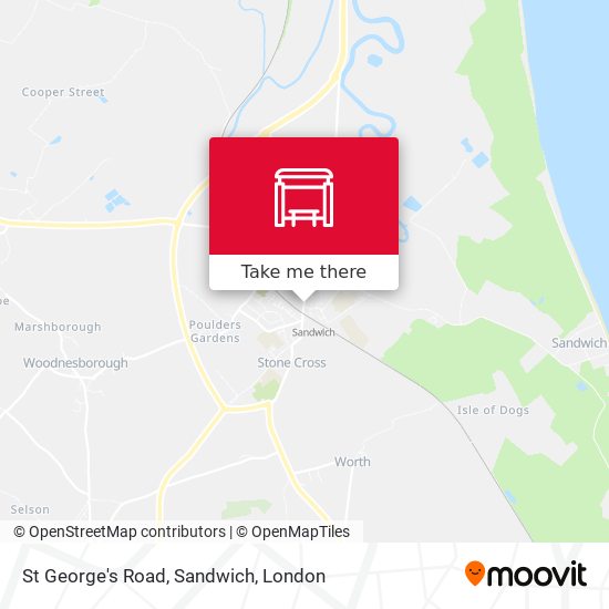 St George's Road, Sandwich map