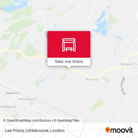Lee Priory, Littlebourne map