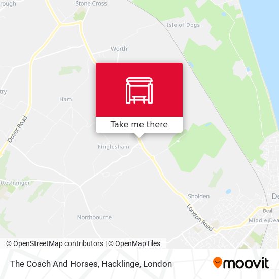 The Coach And Horses, Hacklinge map