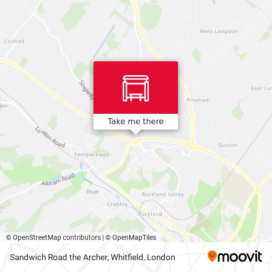Sandwich Road the Archer, Whitfield map