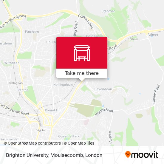 Brighton University, Moulsecoomb map