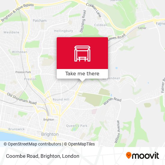Coombe Road, Brighton map