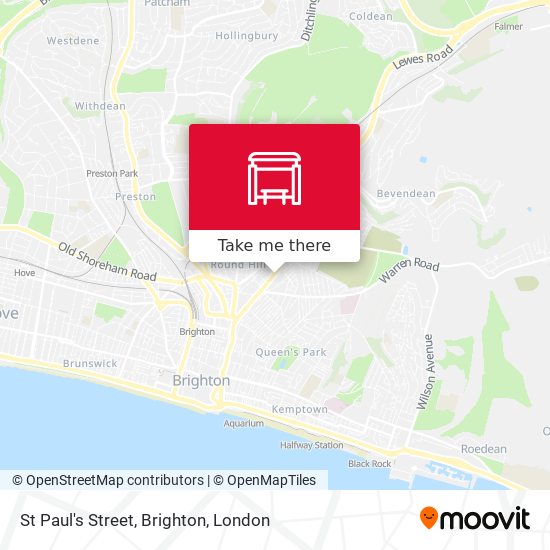 St Paul's Street, Brighton map