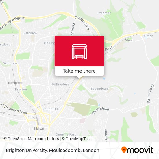 Brighton University, Moulsecoomb map