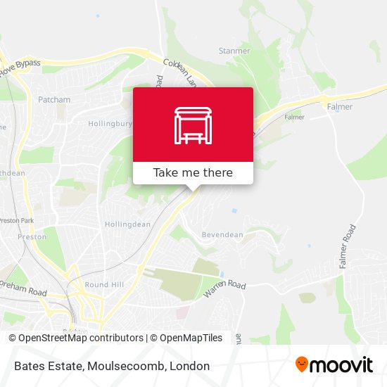 Bates Estate, Moulsecoomb map
