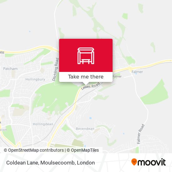 Coldean Lane, Moulsecoomb map