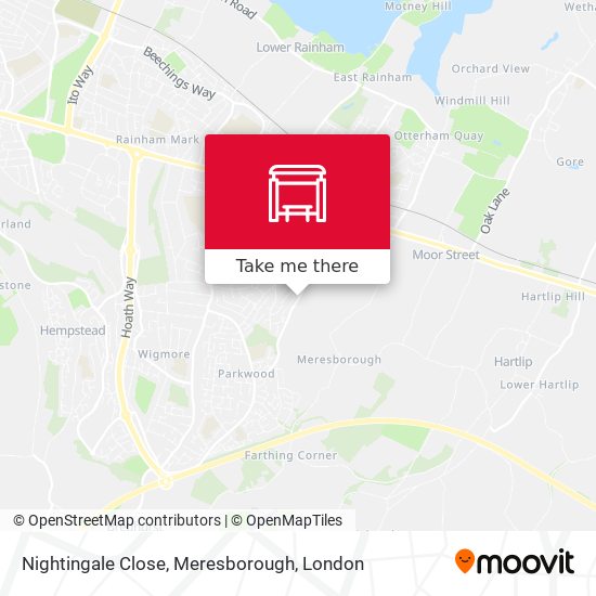 Nightingale Close, Meresborough map