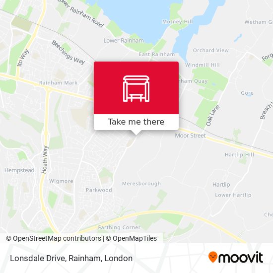 Lonsdale Drive, Rainham map