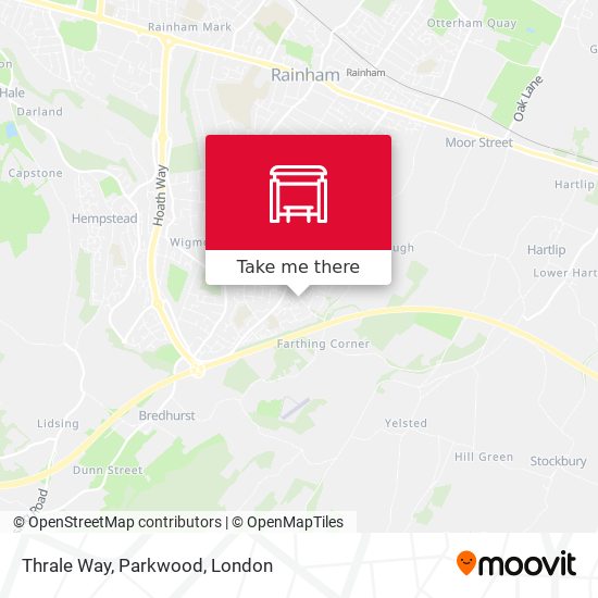 Thrale Way, Parkwood map