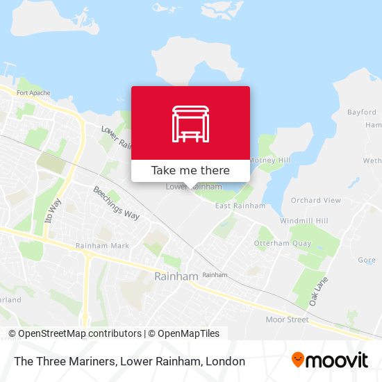 The Three Mariners, Lower Rainham map